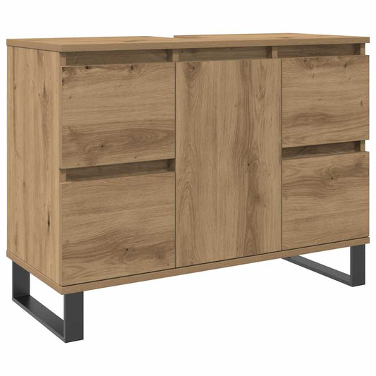 Bathroom Sink Cabinet Artisan Oak 80x33x60 cm Engineered Wood
