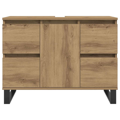 Bathroom Sink Cabinet Artisan Oak 80x33x60 cm Engineered Wood