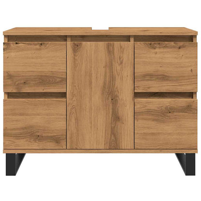Bathroom Sink Cabinet Artisan Oak 80x33x60 cm Engineered Wood