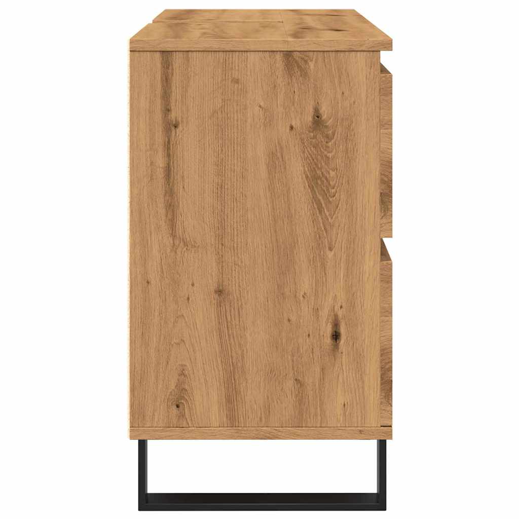 Bathroom Sink Cabinet Artisan Oak 80x33x60 cm Engineered Wood
