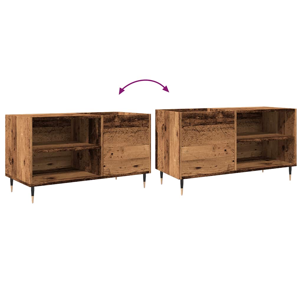 Record Cabinet Old Wood 84.5x38x48 cm Engineered Wood