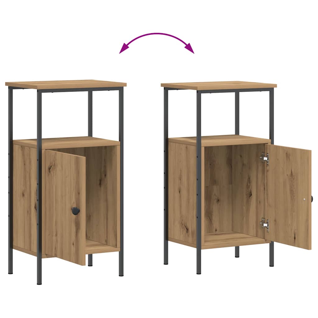 Bedside Cabinet Artisan Oak 41x31x80 cm Engineered Wood