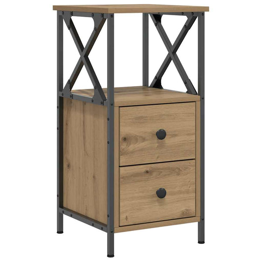 Bedside Cabinet Artisan Oak 34x35.5x70 cm Engineered Wood