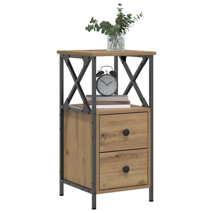 Bedside Cabinet Artisan Oak 34x35,5x70 cm Engineered Wood