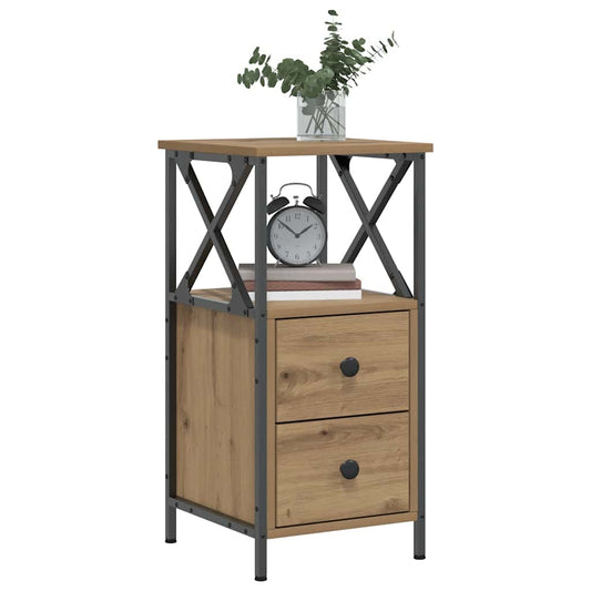 Bedside Cabinet Artisan Oak 34x35,5x70 cm Engineered Wood