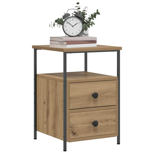 Bedside Cabinets 2 pcs Artisan Oak 34x35.5x50 cm Engineered Wood
