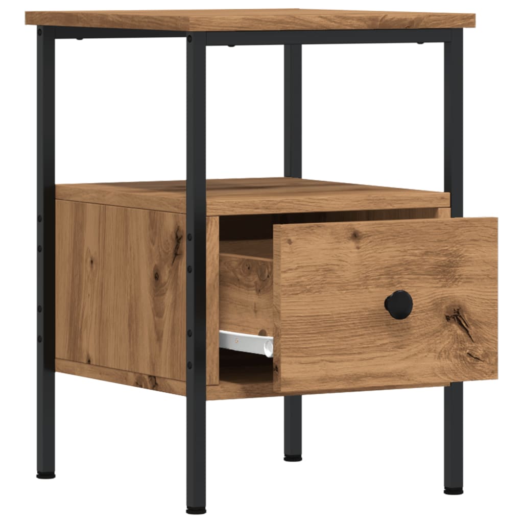 Bedside Cabinet Artisan Oak 34x36x50 cm Engineered Wood