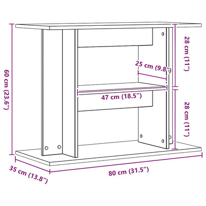 Aquarium Stand Artisan Oak 80x35x60 cm Engineered Wood