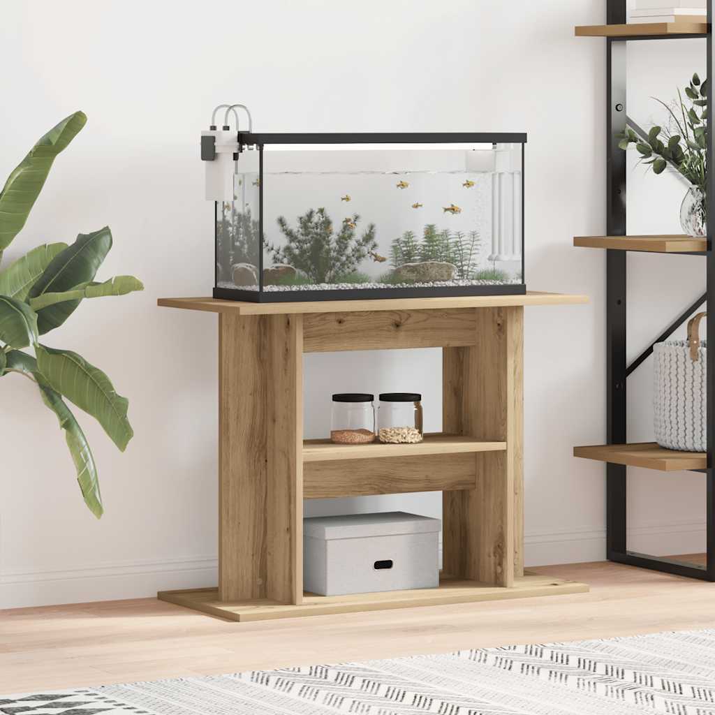 Aquarium Stand Artisan Oak 80x35x60 cm Engineered Wood
