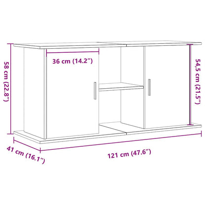 Aquarium Stand Old Wood 121x41x58 cm Engineered Wood