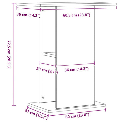 Aquarium Stand Artisan Oak 36x60.5x72.5 cm Engineered Wood