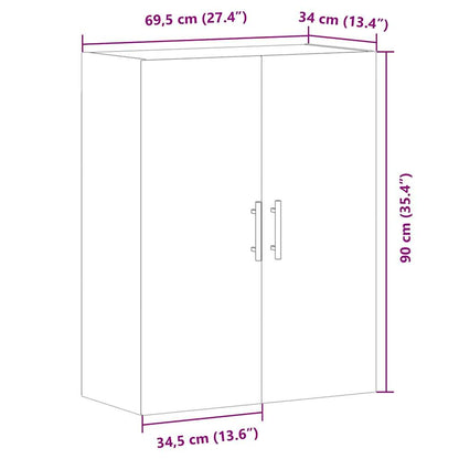 Wall Mounted Cabinet Artisan Oak 69.5x34x90 cm