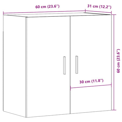 Wall Cabinet Old Wood 60x31x60 cm Engineered Wood