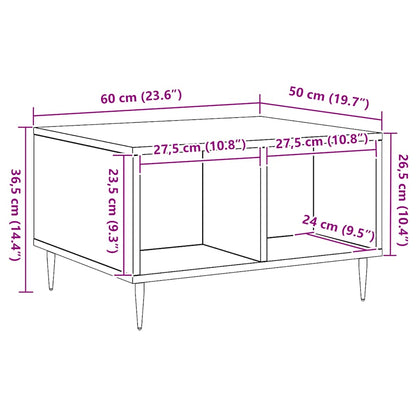 Coffee Table Artisan Oak 60x50x36,5 cm Engineered Wood