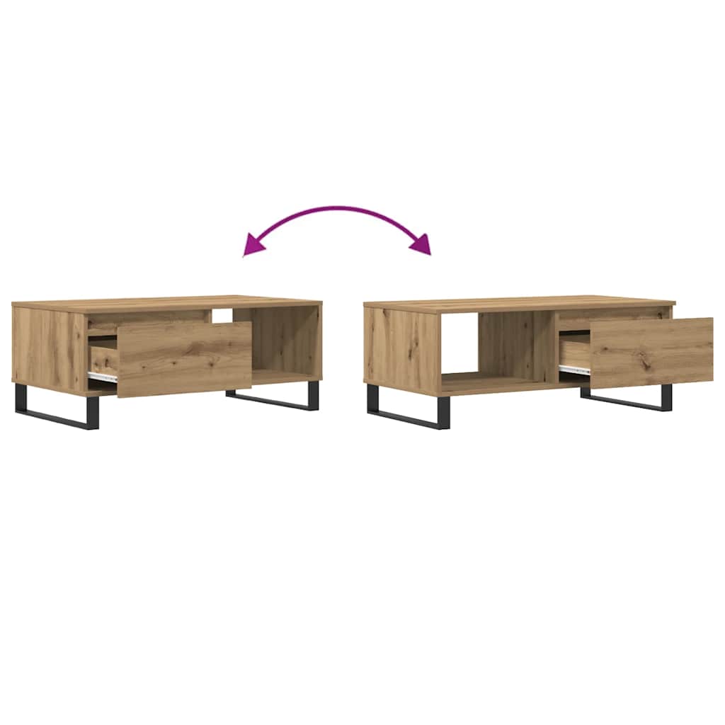 Coffee Table Artisan Oak 90x50x36,5 cm Engineered Wood