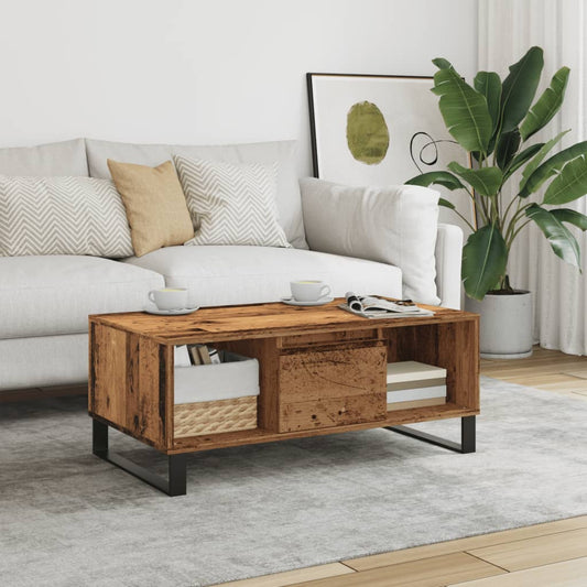 Coffee Table Old Wood 90x50x36,5 cm Engineered Wood