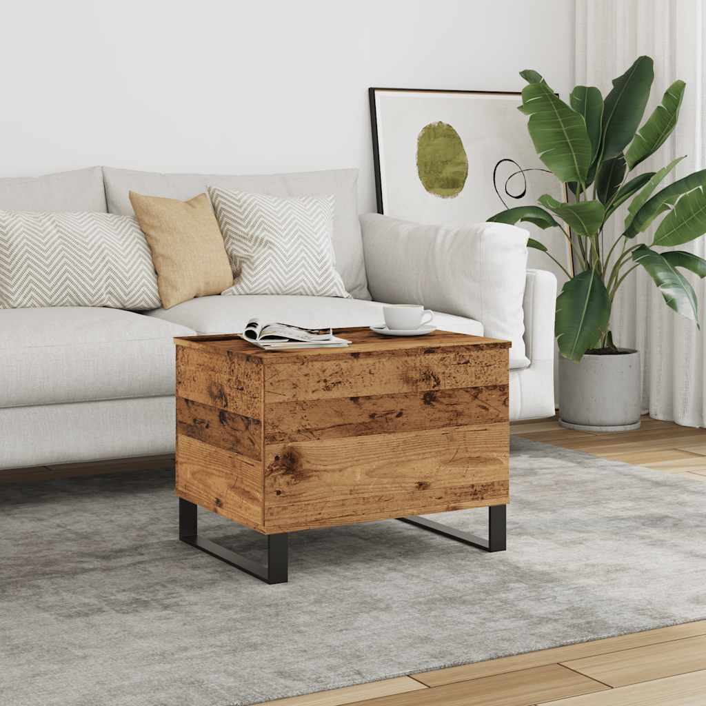 Coffee Table Old Wood 60x44,5x45 cm Engineered Wood