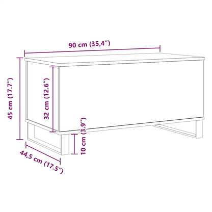 Coffee Table Artisan Oak 90x44,5x45 cm Engineered Wood