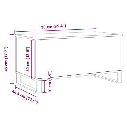 Coffee Table Artisan Oak 90x44,5x45 cm Engineered Wood