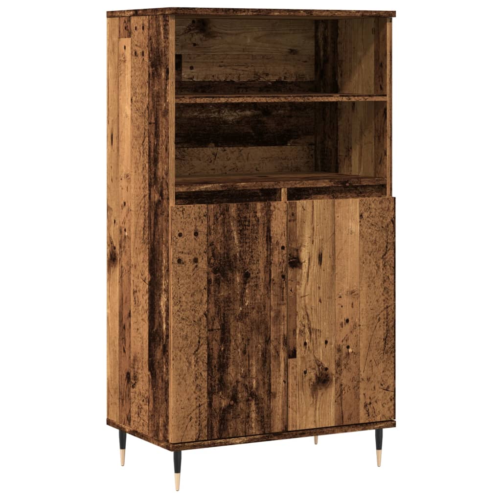 Highboard Old Wood 60x36x110 cm Engineered Wood