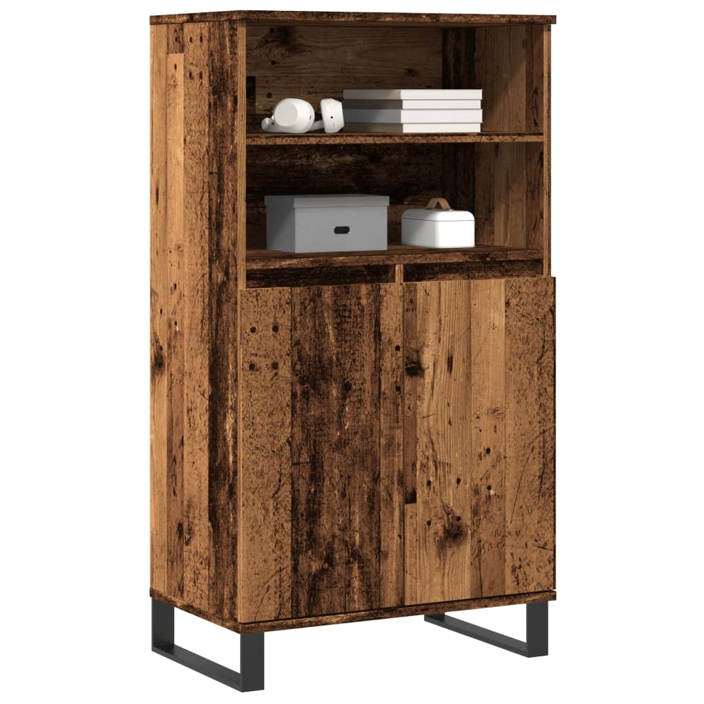 Highboard Old Wood 60x36x110 cm Engineered Wood