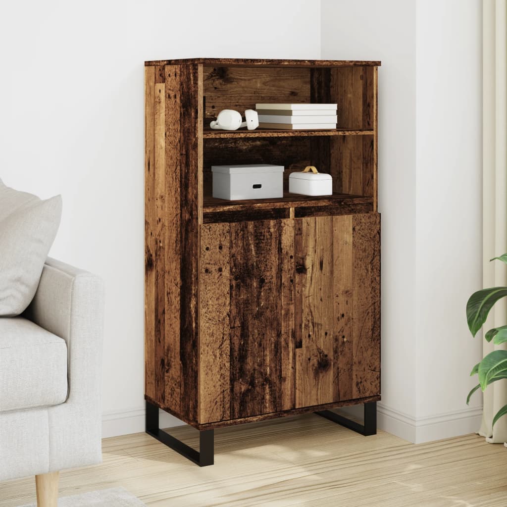 Highboard Old Wood 60x36x110 cm Engineered Wood
