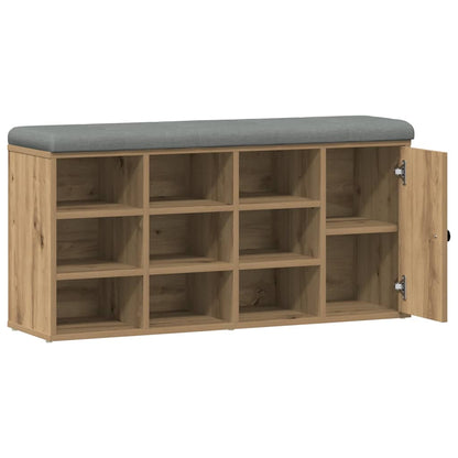 Shoe Bench Artisan Oak 102x32x50 cm Engineered Wood