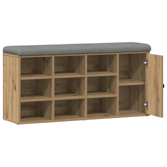 Shoe Bench Artisan Oak 102x32x50 cm Engineered Wood
