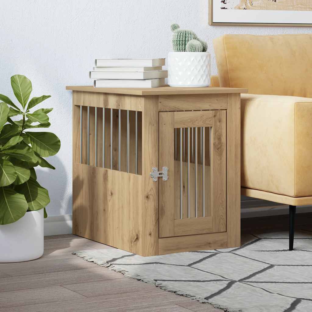 Dog Crate Furniture Artisan Oak 45x62x59 cm Engineered Wood