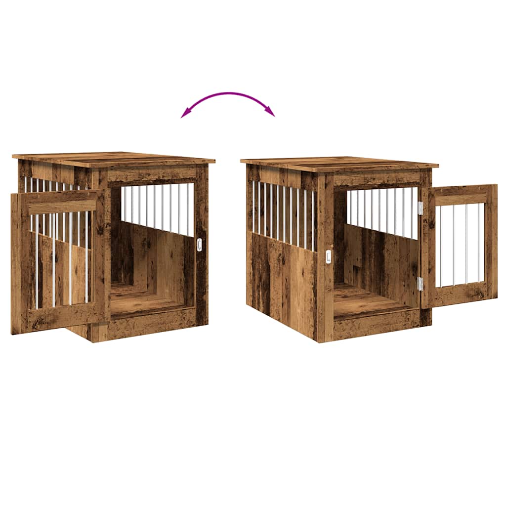 Dog Crate Furniture Old Wood 55x75x65 cm Engineered Wood