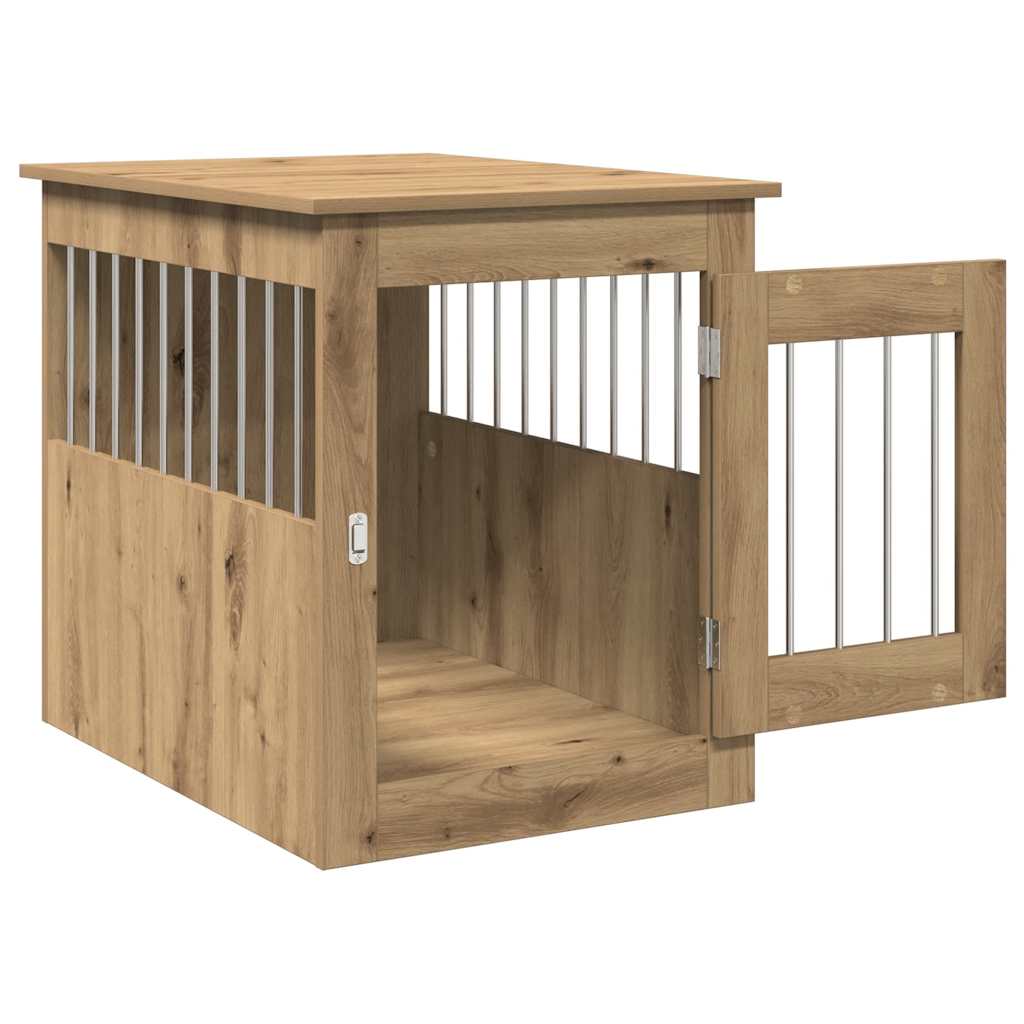 Dog Crate Furniture Artisan Oak 55x75x65 cm Engineered Wood
