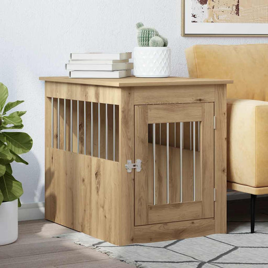 Dog Crate Furniture Artisan Oak 55x75x65 cm Engineered Wood