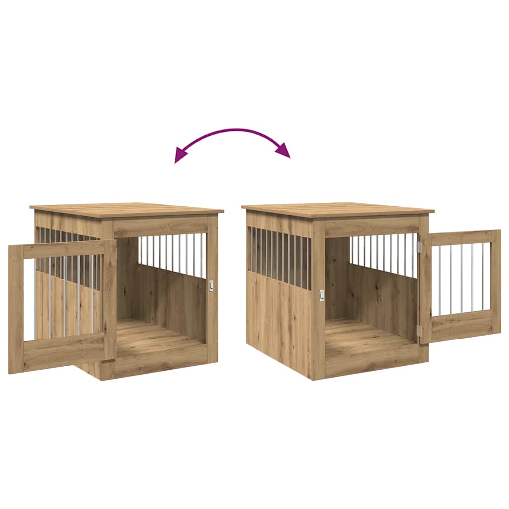 Dog Crate Furniture Artisan Oak 64.5x80x71 cm Engineered Wood