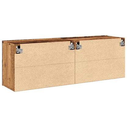 2 Piece Wall-mounted TV Cabinet Set Old Wood 60x30x41 cm