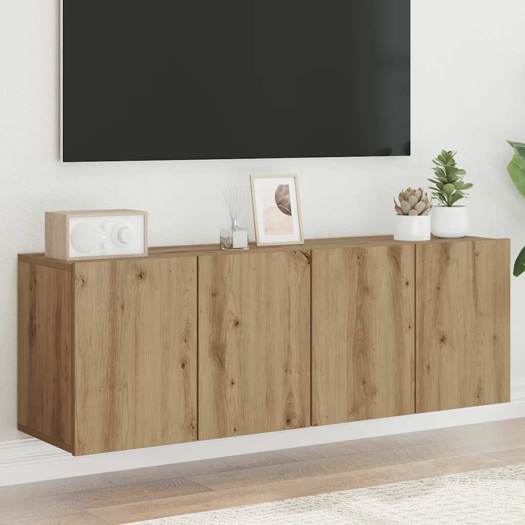 TV Cabinets Wall-mounted 2 pcs Artisian Oak 60x30x41 cm