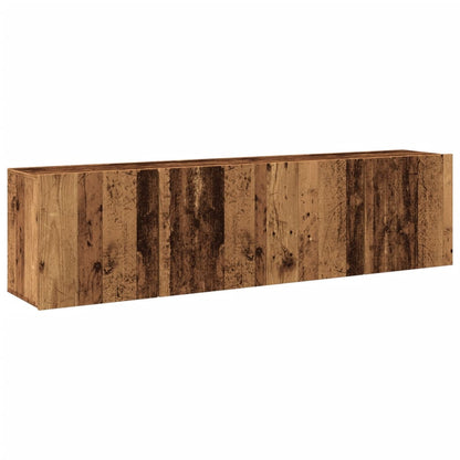 2 Piece Wall-mounted TV Cabinet Set Old Wood 80x30x41 cm