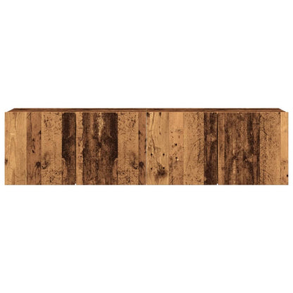 2 Piece Wall-mounted TV Cabinet Set Old Wood 80x30x41 cm