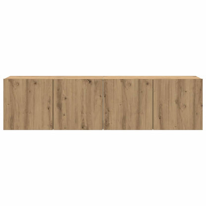 2 Piece Wall-mounted TV Cabinet Set Artisian Oak 80x30x41 cm