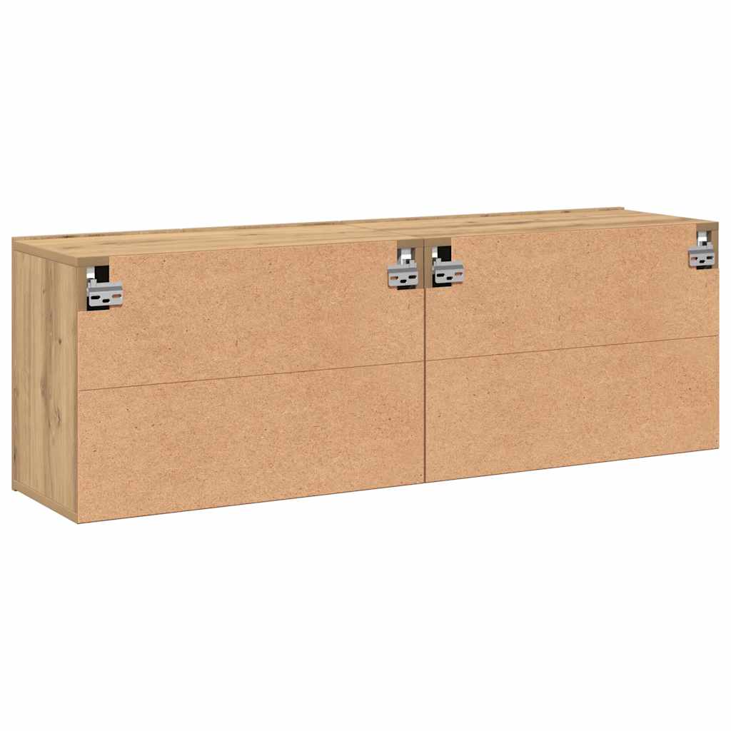 2 Piece Wall-mounted TV Cabinet Set Artisian Oak 80x30x41 cm