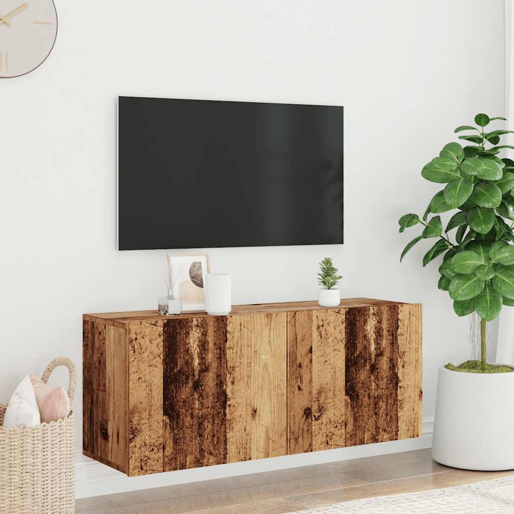 TV Cabinet Wall-mounted Old Wood 100x30x41 cm