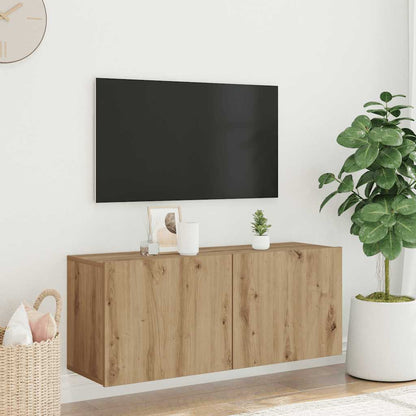 TV Cabinet Wall-mounted Artisan Oak 100x30x41 cm