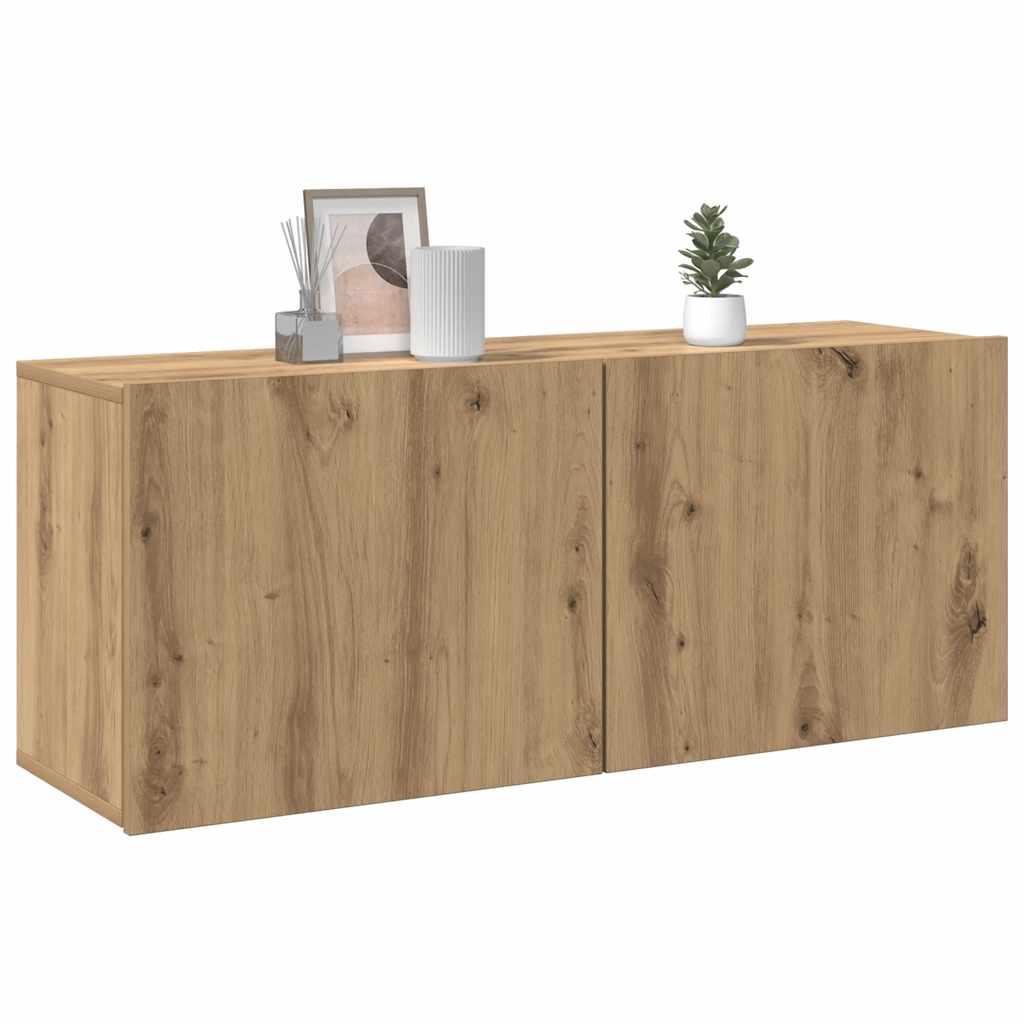TV Cabinet Wall-mounted Artisan Oak 100x30x41 cm
