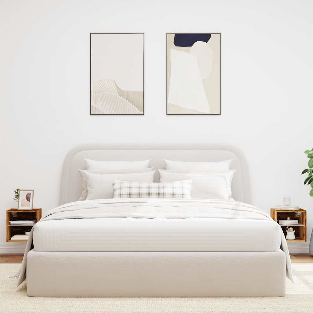 TV Wall Cabinets with LED Lights 2 pcs Old Wood 30x28.5x30 cm