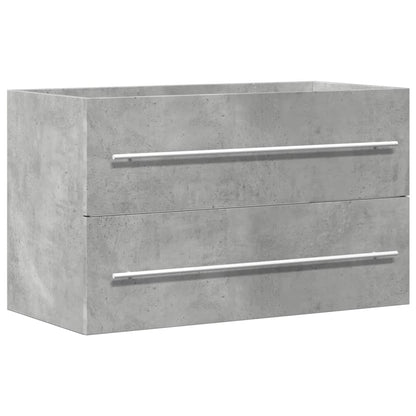 Sink Cabinet Concrete Grey 80x38,5x48 cm Engineered Wood