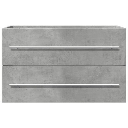 Sink Cabinet Concrete Grey 80x38,5x48 cm Engineered Wood