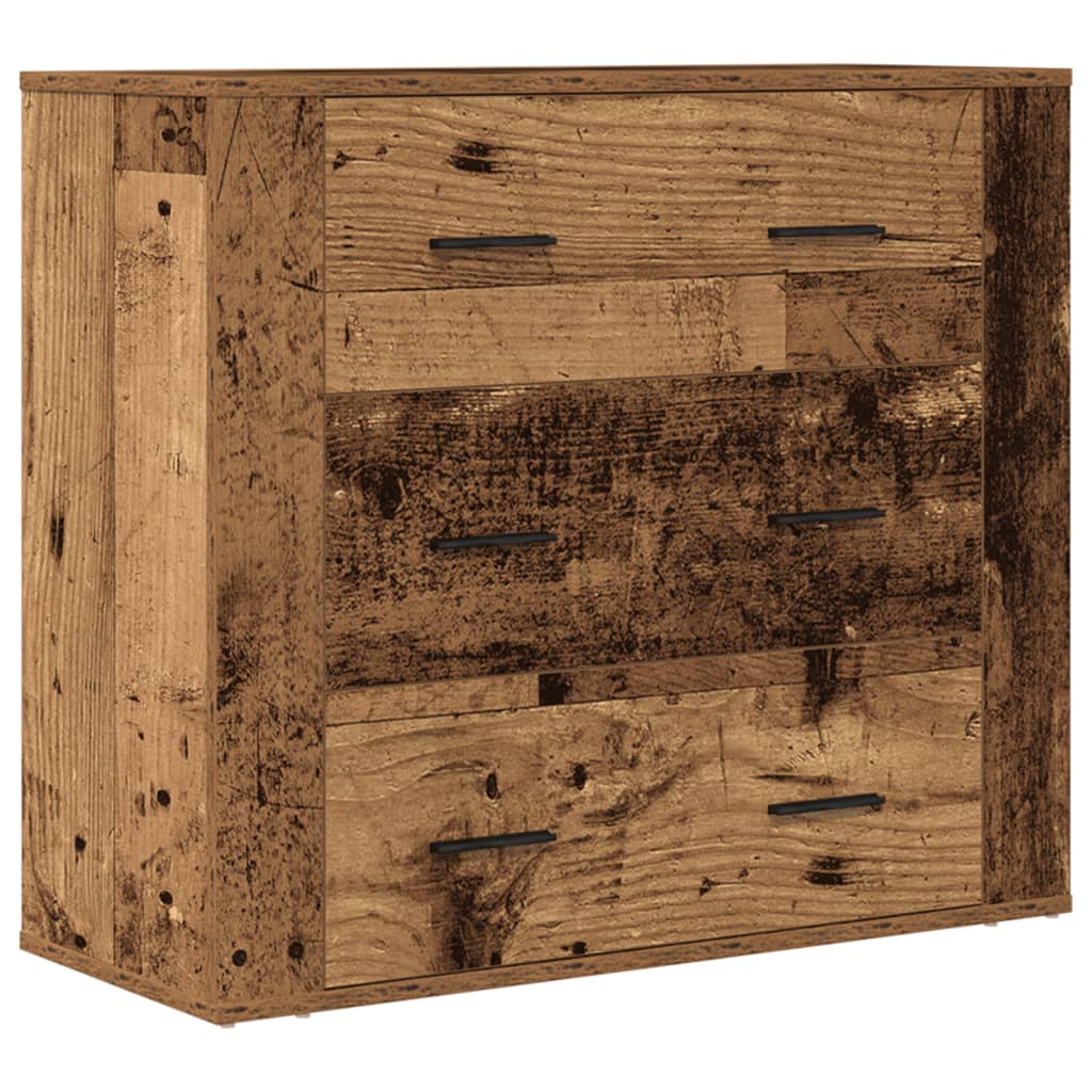 Sideboard Old Wood 80x33x70 cm Engineered Wood