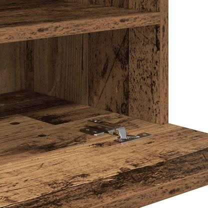 Wall Cabinets with LED Lights for TV 2 pcs Old Wood 40x30x60,5 cm