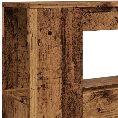 LED Headboard Old Wood 100x18.5x103.5 cm Engineered Wood