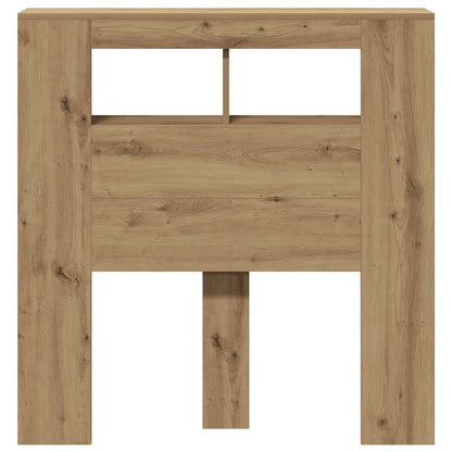 LED Headboard Artisan Oak 100x18.5x103.5 cm Engineered Wood