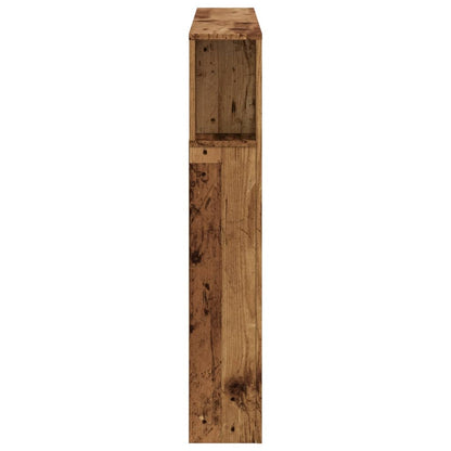 LED Headboard Old Wood 120x18.5x103.5 cm Engineered Wood